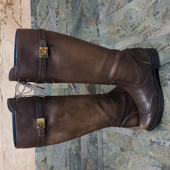 Louis Vuitton Distressed Riding Boots Sz 37 1/2 - Picture 4 of 13